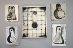 Gridded Tray with Spoon, Four Contained Implements