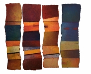 'Colour Waves 1,2,3,4', each approx 129.5cm x 41, £875 each