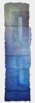 'LONG-BLUE' 190 x 47cms, Cellulose fibre, acrylic paint, wax, linen thread, £1,480