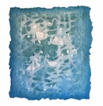 'QUIET CONFUSION', 49 x 44cms. Cellulose fibre, cellulose dye, acrylic size, £525