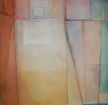 Tissue 2, acrylic on found linen,103 x 106cm, £1,450